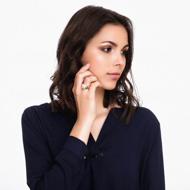 Orphelia Orphelia® Women's Yellow Gold 18C Ring - Gold RD-3768