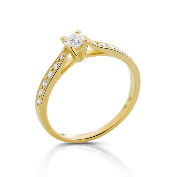 Orphelia Orphelia® Women's Yellow Gold 18C Ring - Gold RD-3929