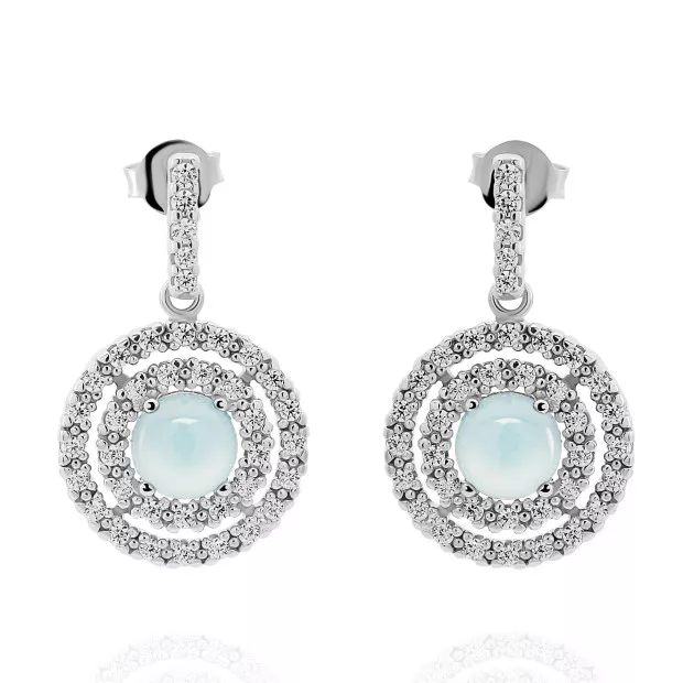 Orphelia Rivera Silver Drop Earrings ZO-7481/BC