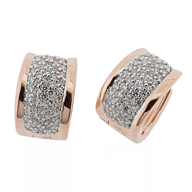 Orphelia Rosaleen Silver Hoop Earrings ZO-7025