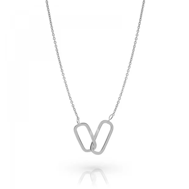 Orphelia Rose Sterling Silver Necklace ZK-7561