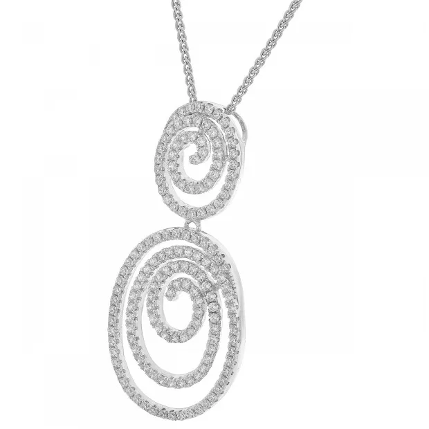 orphelia Roshina Silver Chain With Pendant ZH-7274