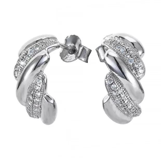 orphelia Sabrina Silver Stud Earrings ZO-7348