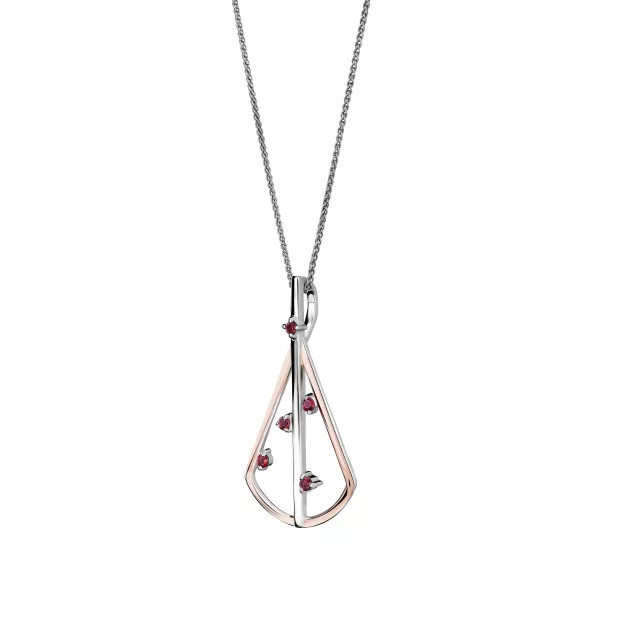 Orphelia Sacha Silver Chain With Pendant ZH-7496