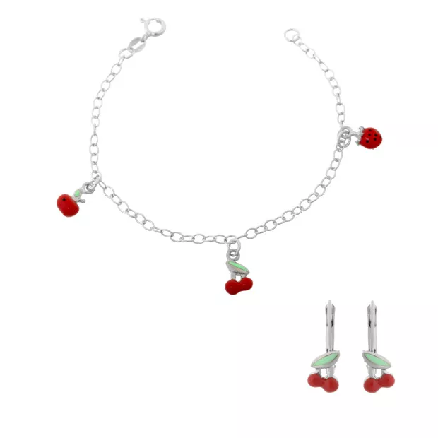 orphelia Silver Set: Bracelet + Earrings SET-7149/2