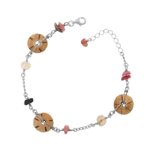 Orphelia Silver Set: Bracelet + Necklace SET-2586