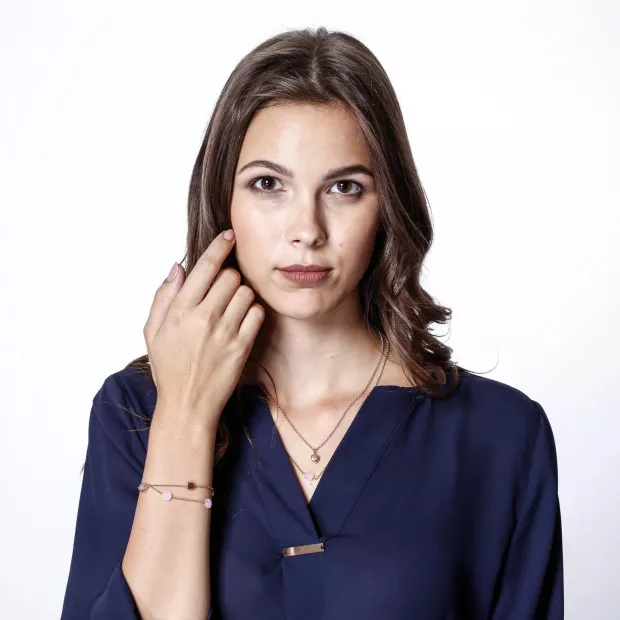 Orphelia Silver Set: Bracelet + Necklace SET-7432