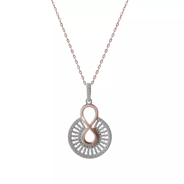 Orphelia Silver Set: Necklace + Earrings SET-7437