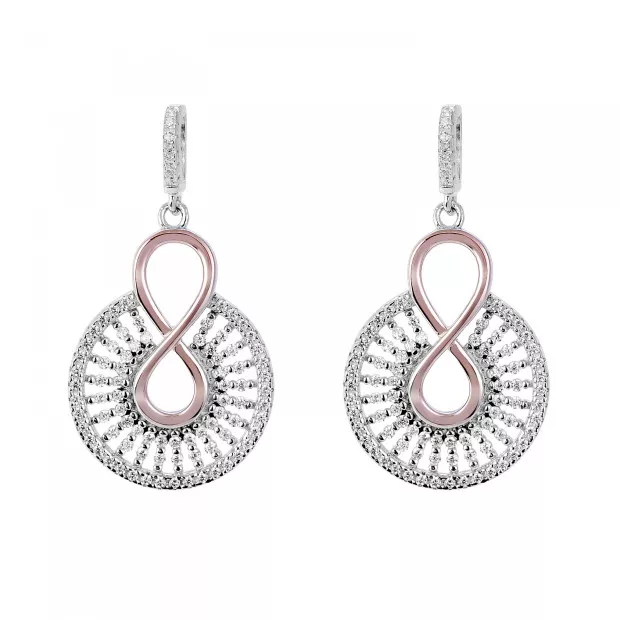 Orphelia Silver Set: Necklace + Earrings SET-7437