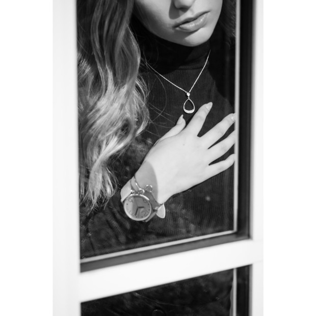 Orphelia Silver Set: Necklace + Earrings SET-7490