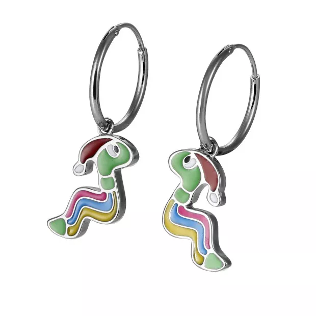 Orphelia Snake Silver Drop Earrings ZO-7454