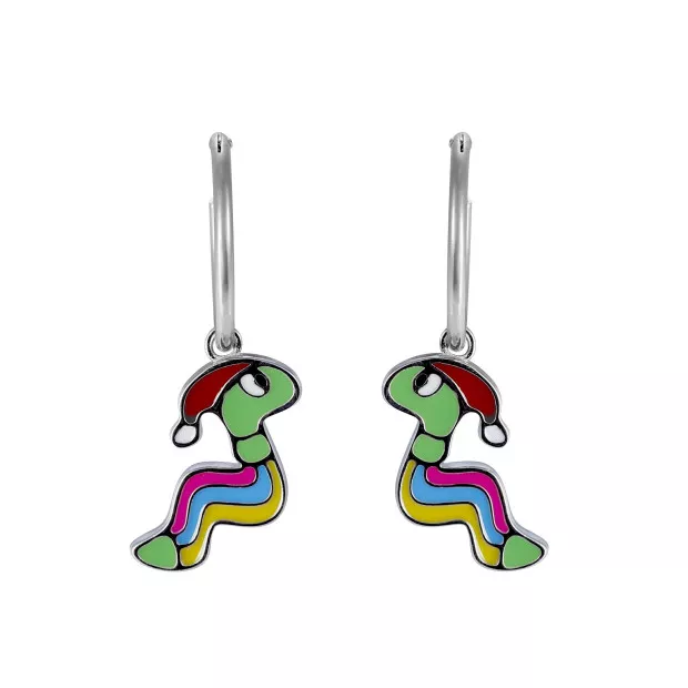 orphelia Snake Silver Drop Earrings ZO-7454