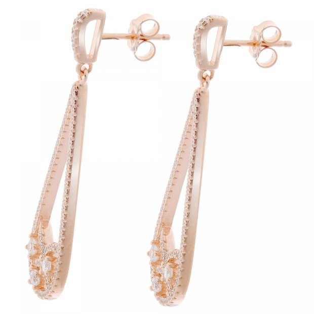 Orphelia Tiziana Silver Drop Earrings ZO-7276/RG