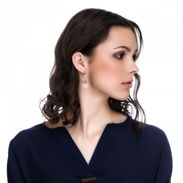 Orphelia Tiziana Silver Drop Earrings ZO-7276/RG