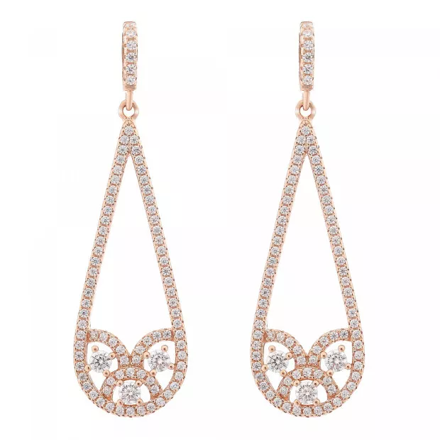 orphelia Tiziana Silver Drop Earrings ZO-7276/RG