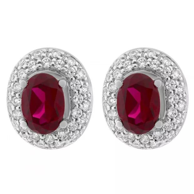 orphelia Udine Silver Stud Earrings ZO-7236/RU