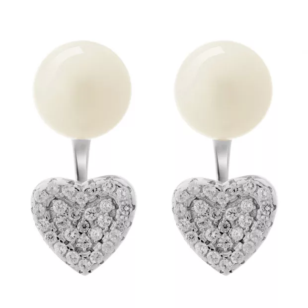 Orphelia Viola Silver Stud Earrings ZO-7223