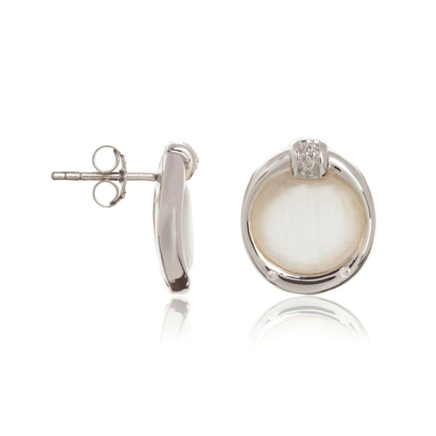 Orphelia Women's Silver Stud Earrings ZO-5901