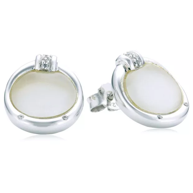orphelia Women's Silver Stud Earrings ZO-5901