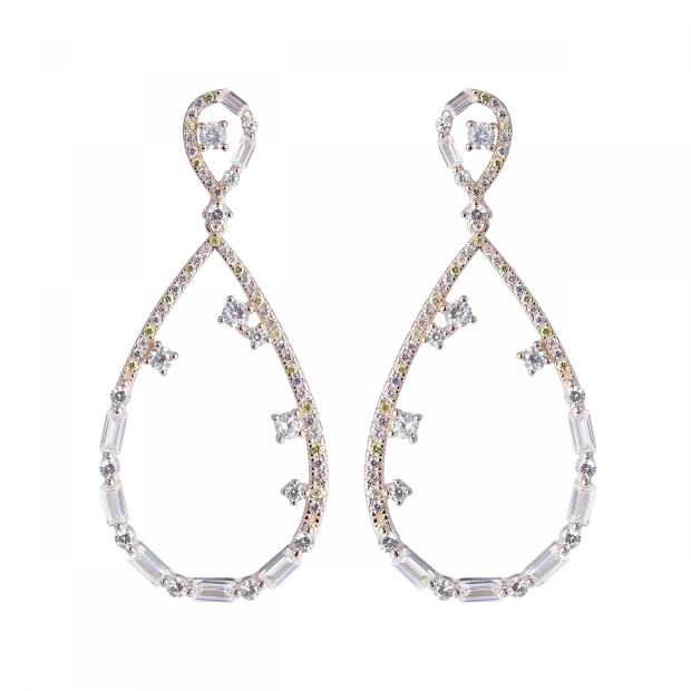 Orphelia Set Valley Silver Set: Necklace + Earrings SET-7423/RG