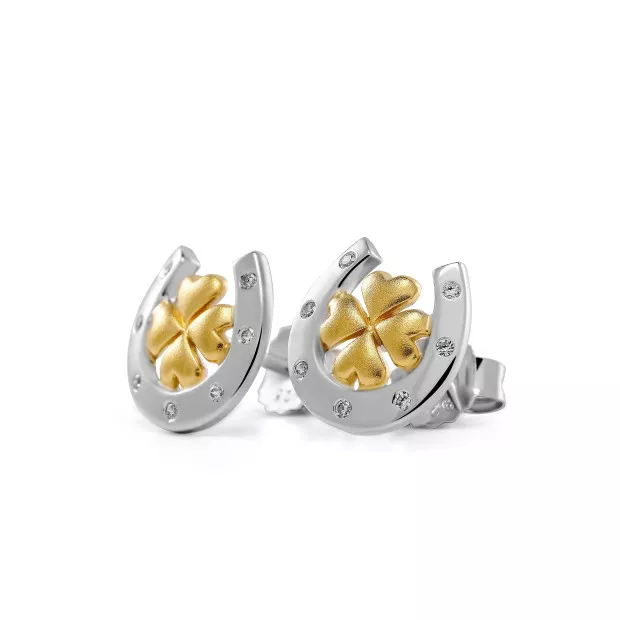 Orphelia Signature Silver Set: Chain-pendant + Earrings SET-7517