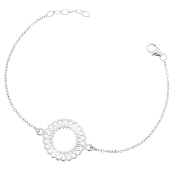 Orphelia Silver Set: Bracelet + Earrings + Necklace SET-7075