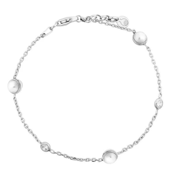 Orphelia Silver Set: Chain + Bracelet + Earrings SET-7380