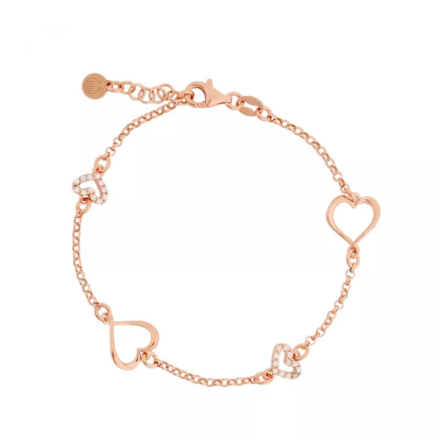 Orphelia Silver Set: Chain + Bracelet + Earrings SET-7383