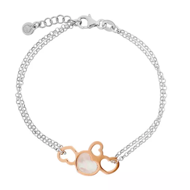 Orphelia Silver Set: Chain + Bracelet + Earrings SET-7388