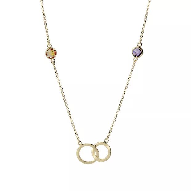 Orphelia Silver Set: Chain + Bracelet + Earrings SET-7409/G