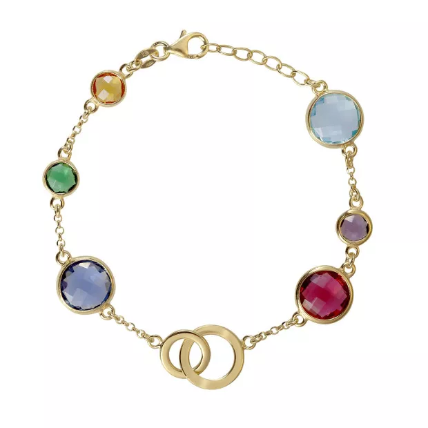 Orphelia Silver Set: Chain + Bracelet + Earrings SET-7409/G