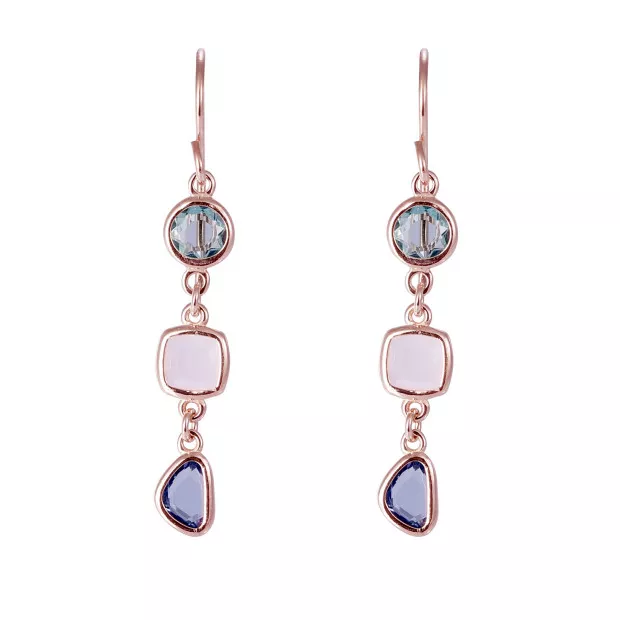 Orphelia Silver Set: Chain + Bracelet + Earrings SET-7411