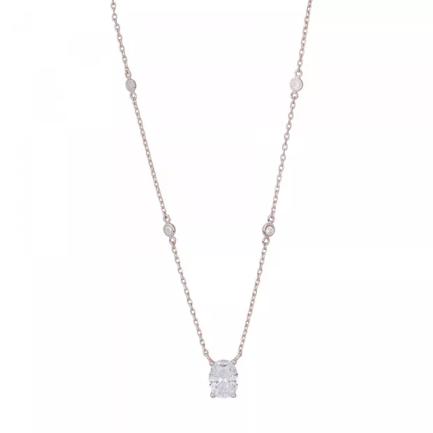 Orphelia Silver Set: Chain + Bracelet + Earrings SET-7419