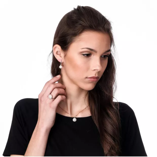 Orphelia Silver Set: Chain-pendant + Earrings SET-7120