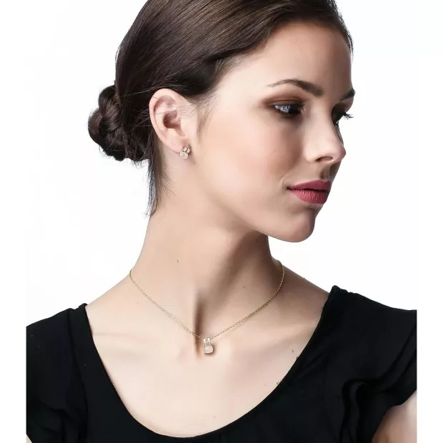 Orphelia Silver Set: Chain-pendant + Earrings SET-7122/G