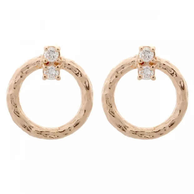 Orphelia Silver Set: Chain-pendant + Earrings SET-7129/RG