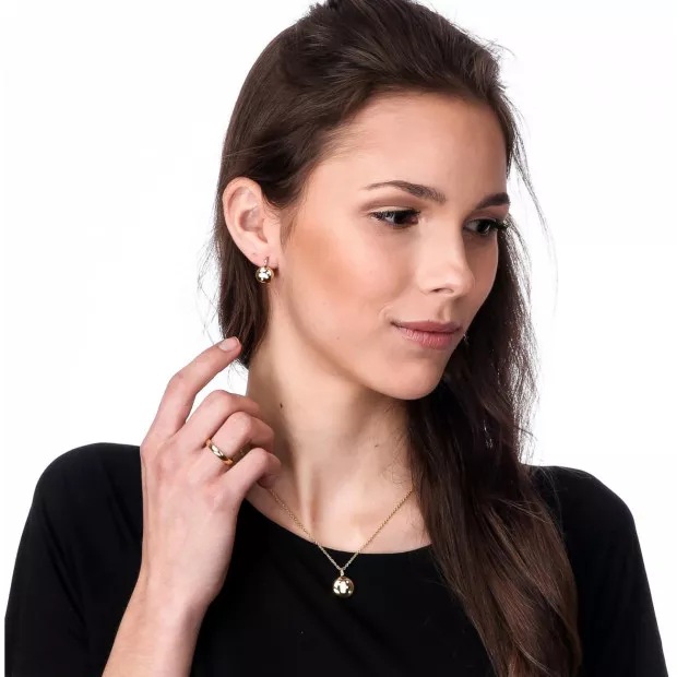 Orphelia Silver Set: Chain-pendant + Earrings SET-7130/G