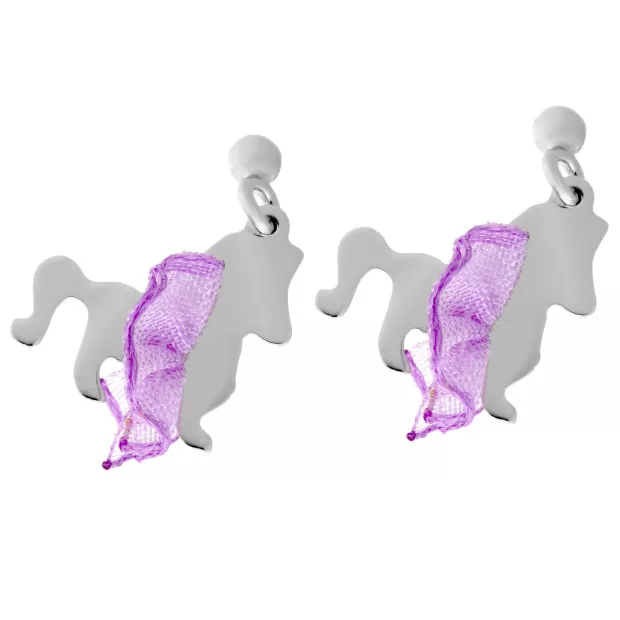 Orphelia Silver Set: Chain-pendant + Earrings SET-7134