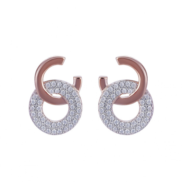 Orphelia Silver Set: Chain-pendant + Earrings SET-7440