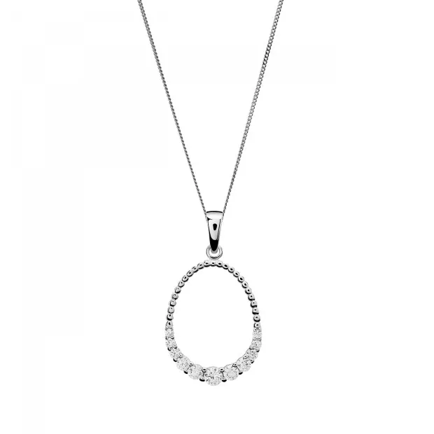 Orphelia Silver Set: Chain-pendant + Earrings SET-7494