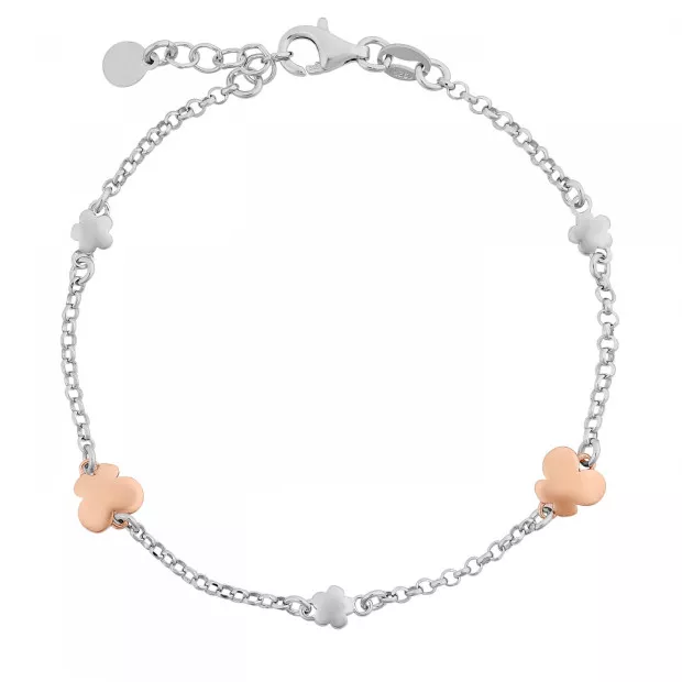 Orphelia Sterling Silver Set: Chain + Bracelet + Earrings SET-7386