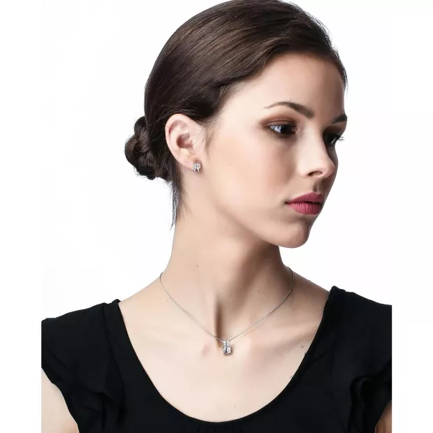 Orphelia Sterling Silver Set: Chain-Pendant + Earrings SET-7122