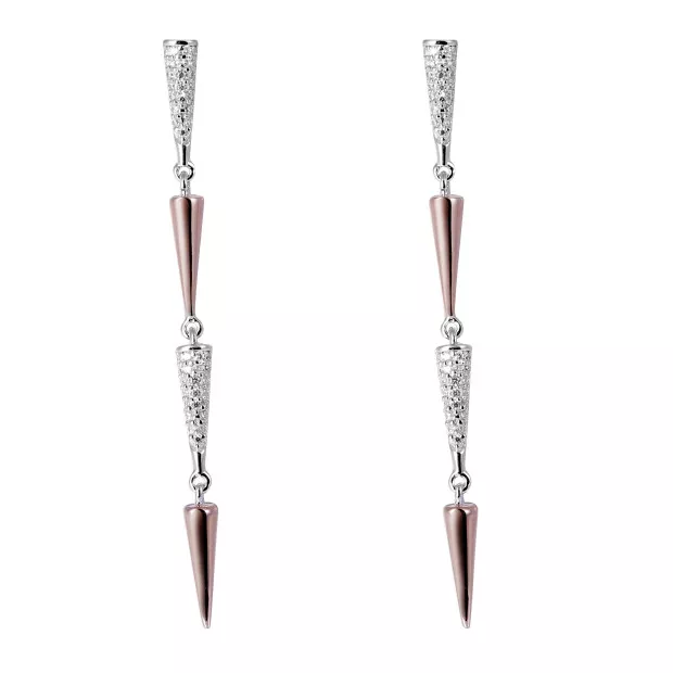 Orphelia Sterling Silver Set: Necklace + Earrings SET-7433