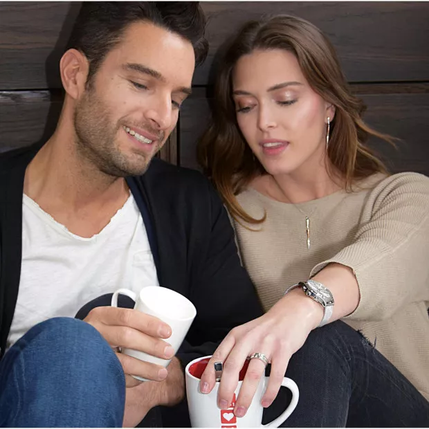 Orphelia Sterling Silver Set: Necklace + Earrings SET-7433