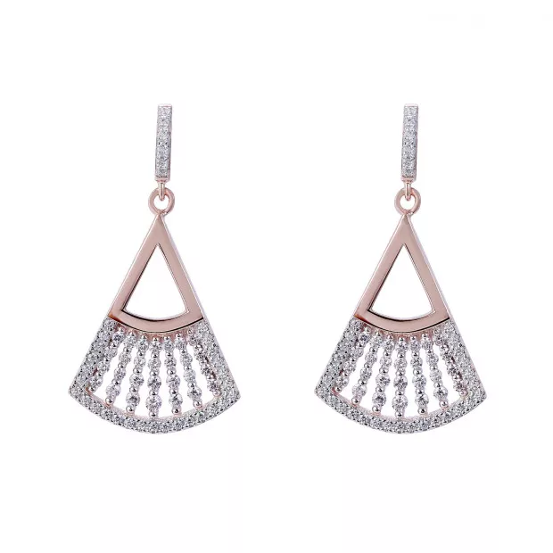 Orphelia Sterling Silver Set: Necklace + Earrings SET-7436