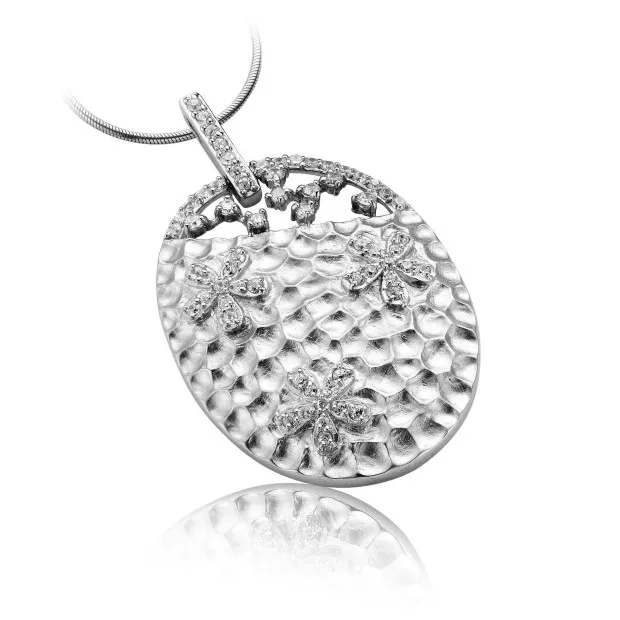 orphelia Women's Sterling Silver Chain with Pendant - Silver PEN-2031