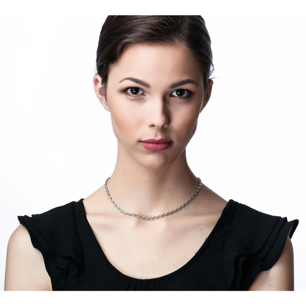 Orphelia Women's Sterling Silver Necklace - Silver ZK-2581