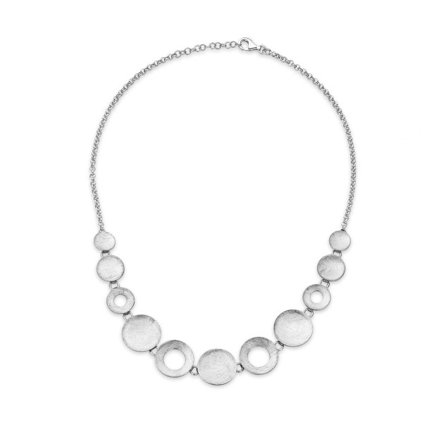 Orphelia Women's Sterling Silver Set: Chain + Bracelet - White SET-013