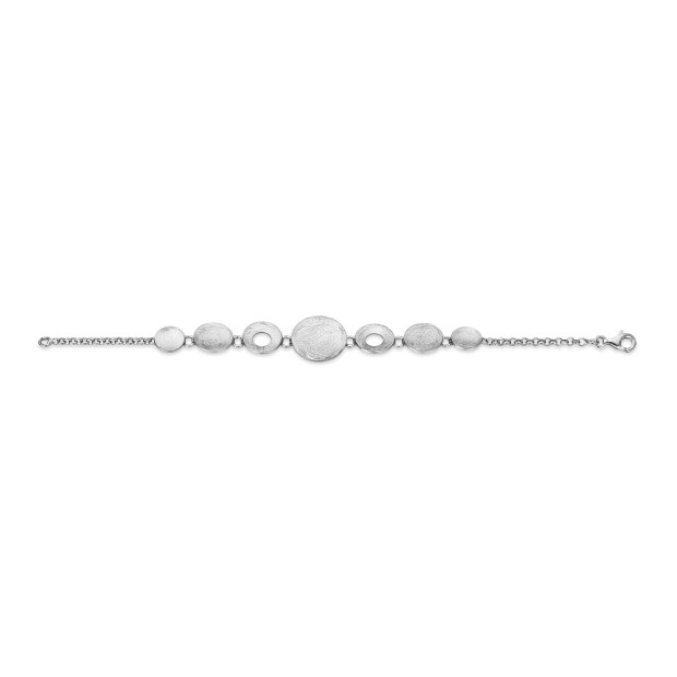 Orphelia Women's Sterling Silver Set: Chain + Bracelet - White SET-013