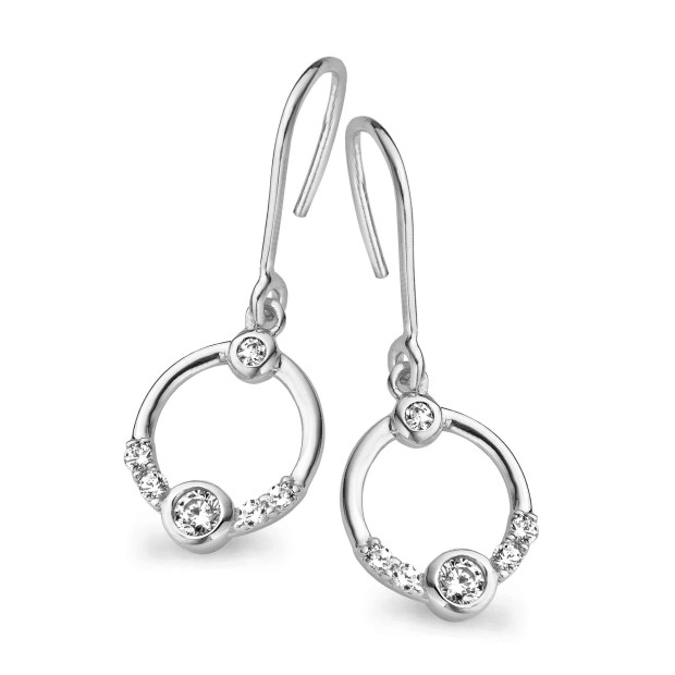 Orphelia Women's Sterling Silver Set: Chain-Pendant + Earrings - Silver SET-5127